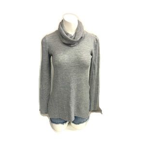 ADRIENNE VITTADINI STEEL HEATHER COWEL NECKSWEATER 100% Marino wool